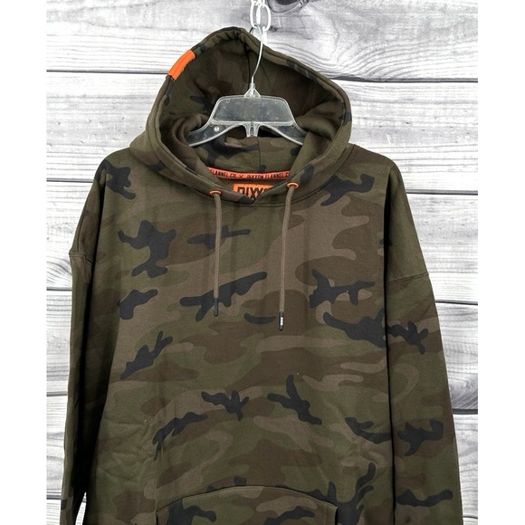 DIXXON FLANNEL CO GREEN CAMO HOODED SWEATSHIRT HOODIE Men's Size 2XL NEW!! - Picture 3 of 8